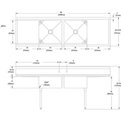 ELKAY Elkay ELGRU13322WH0C Classic 33 x 18-7/16 in. Composite Single Bowl Undermount Kitchen Sink Kit