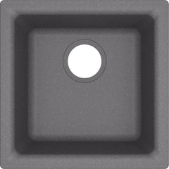 ELKAY Elkay ELG1616GS0 Quartz Classic 15-3/4 x 15-3/4 x 7-11/16 Dual Mount Bar Sink Greystone