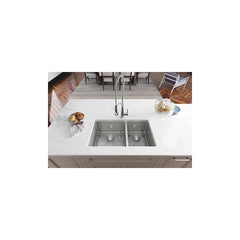 ELKAY Elkay ECTRU32179RTC Crosstown 31-1/2 x 18-1/2 in. No Hole Stainless Steel Double Bowl Undermount Kitchen Sink Kit