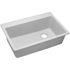 ELKAY Elkay ELG13322WH0 Quartz Classic 33 x 22 x 9-1/2 Single Bowl Drop-in Sink White