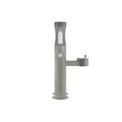 ELKAY Elkay LK4420BF1UDBGRY Outdoor EZH2O Bottle Filling Station Bi-Level, Pedestal with Pet Station Non-Filtered Non-Refrigerated Gray