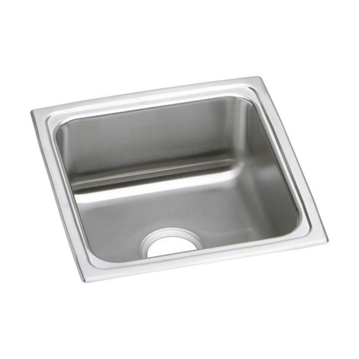 ELKAY Elkay LFR1717 Lustertone Classic Stainless Steel 17 x 17-1/2 x 7-5/8 Single Bowl Drop-in Sink