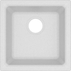 ELKAY Elkay ELG1616WH0 Classic 15-3/4 x 15-3/4 in. Drop-in and Undermount Quartz Bar Sink White