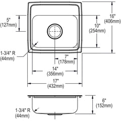 ELKAY Elkay LKOBG2217SS 19-13/16 x 13-13/16 in. Bottom Grid for 22-3/8 x 16-3/8 in. Kitchen Sink in Stainless Steel