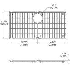 ELKAY Elkay LKOBG3014SS Stainless Steel Bottom Grid