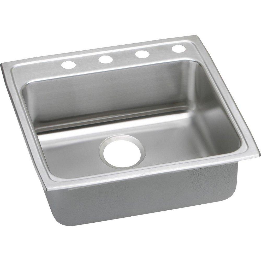 ELKAY Elkay LRADQ2222552 22 X 22 2 Hole SR Stainless Steel Clip Sink Right Hand