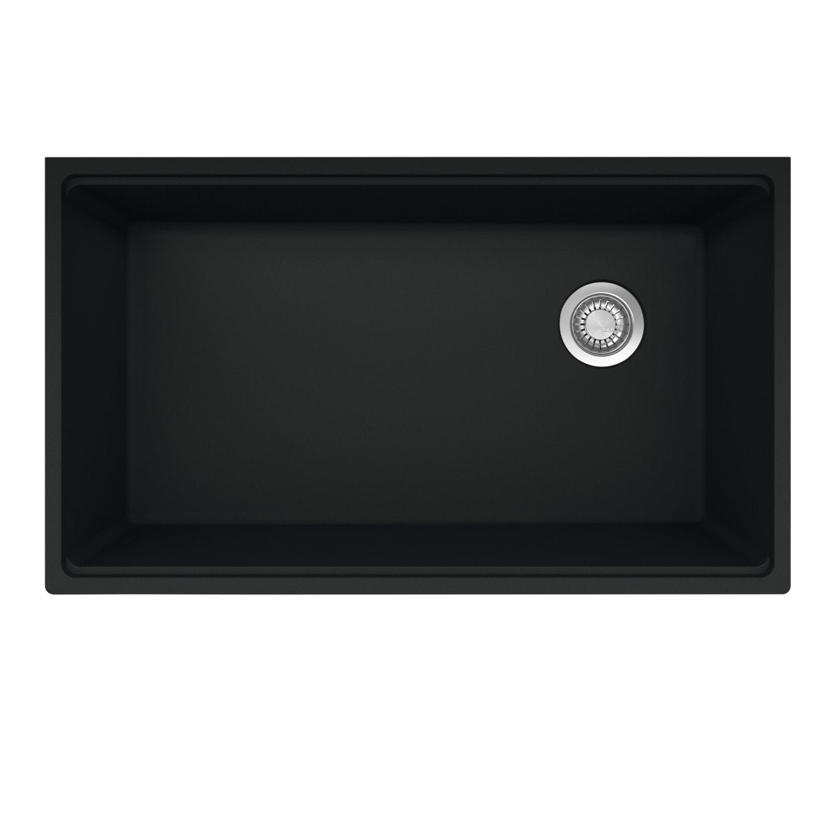 FRANKE Franke MAG11031OW-MBK-WKC Maris Undermount Kitchen Sink 33-in x 19.31-in Matte Black