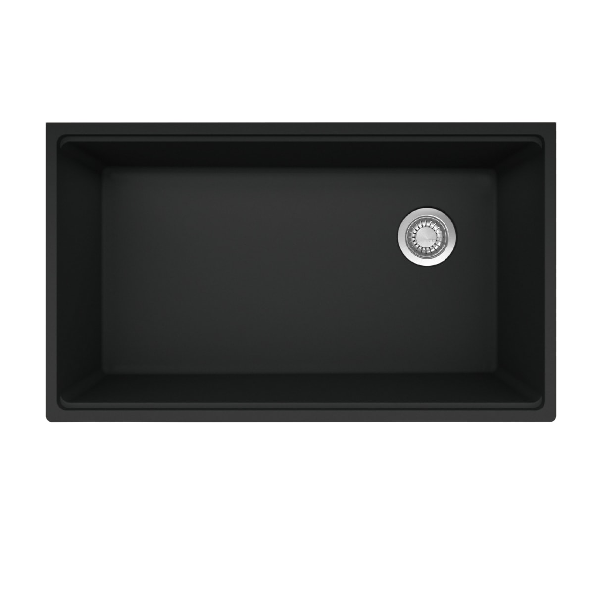 FRANKE Franke MAG11031OW-MBK-WKC Maris Undermount Kitchen Sink 33-in x 19.31-in Matte Black