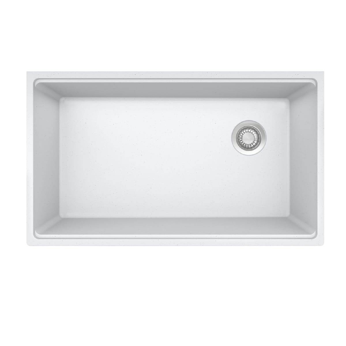 FRANKE Franke MAG11031OW-PWT-WKC Franke Maris Undermount 33-in x 19.31-in Granite Single Bowl Kitchen Sink in Polar White