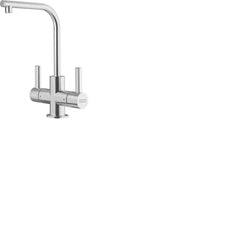 FRANKE Franke UNL-HC-304 8.75-in Double Handle Hot and Cold Water Filtration Faucet in Stainless Steel