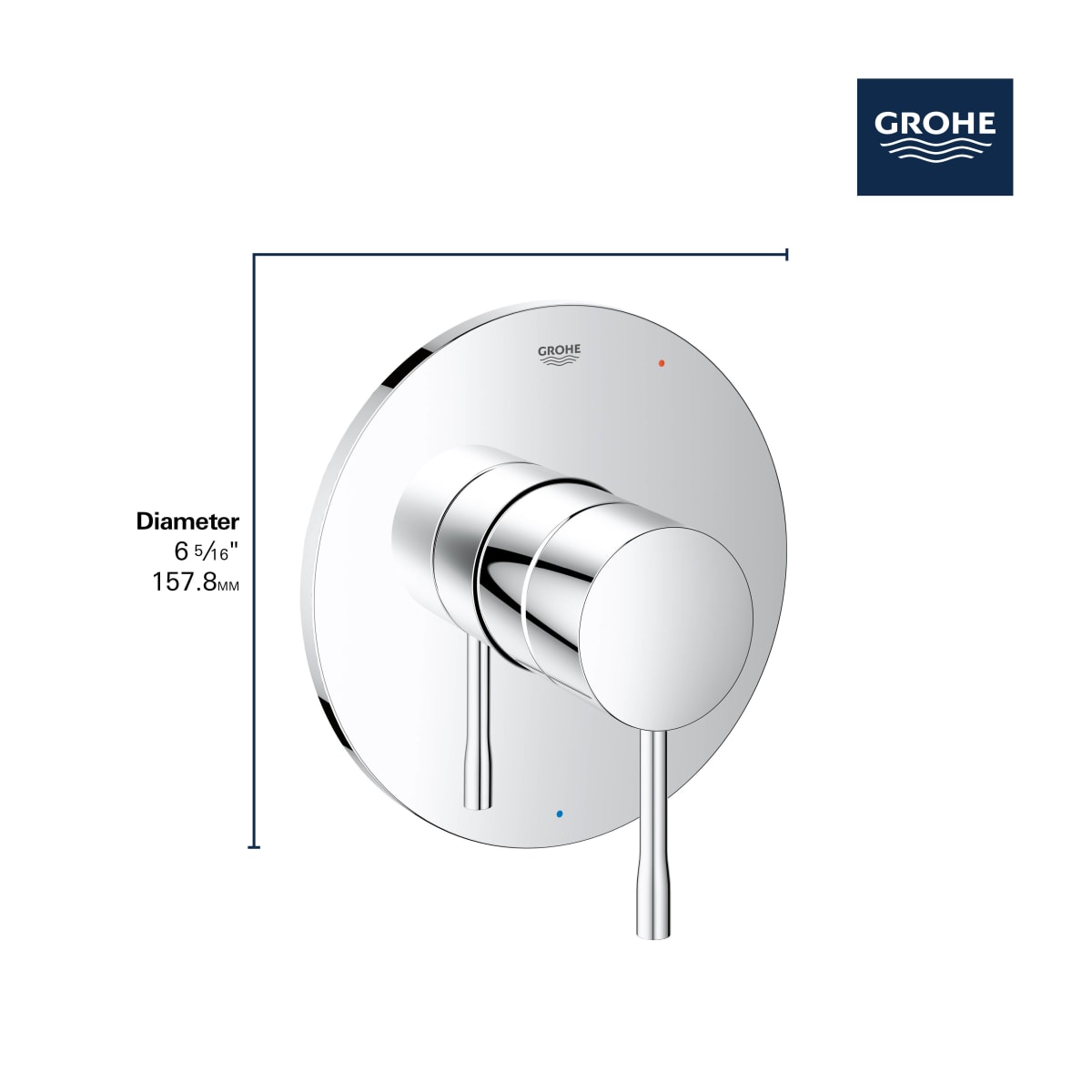 GROHE GROHE 14472EN0 Essence Single Handle Pressure Balancing Valve Trim in Brushed Nickel Infinity Finish