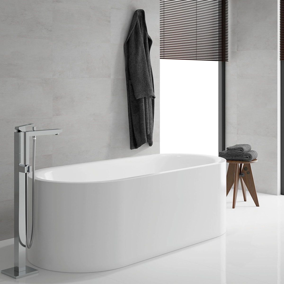 GROHE Grohe 23672001 Single-Handle Freestanding Tub Faucet with 1.75 GPM Hand Shower in Grohe Chrome