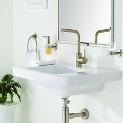 GROHE GROHE 23737EN2 Concetto Single Handle Monoblock Bathroom Sink Faucet in Brushed Nickel