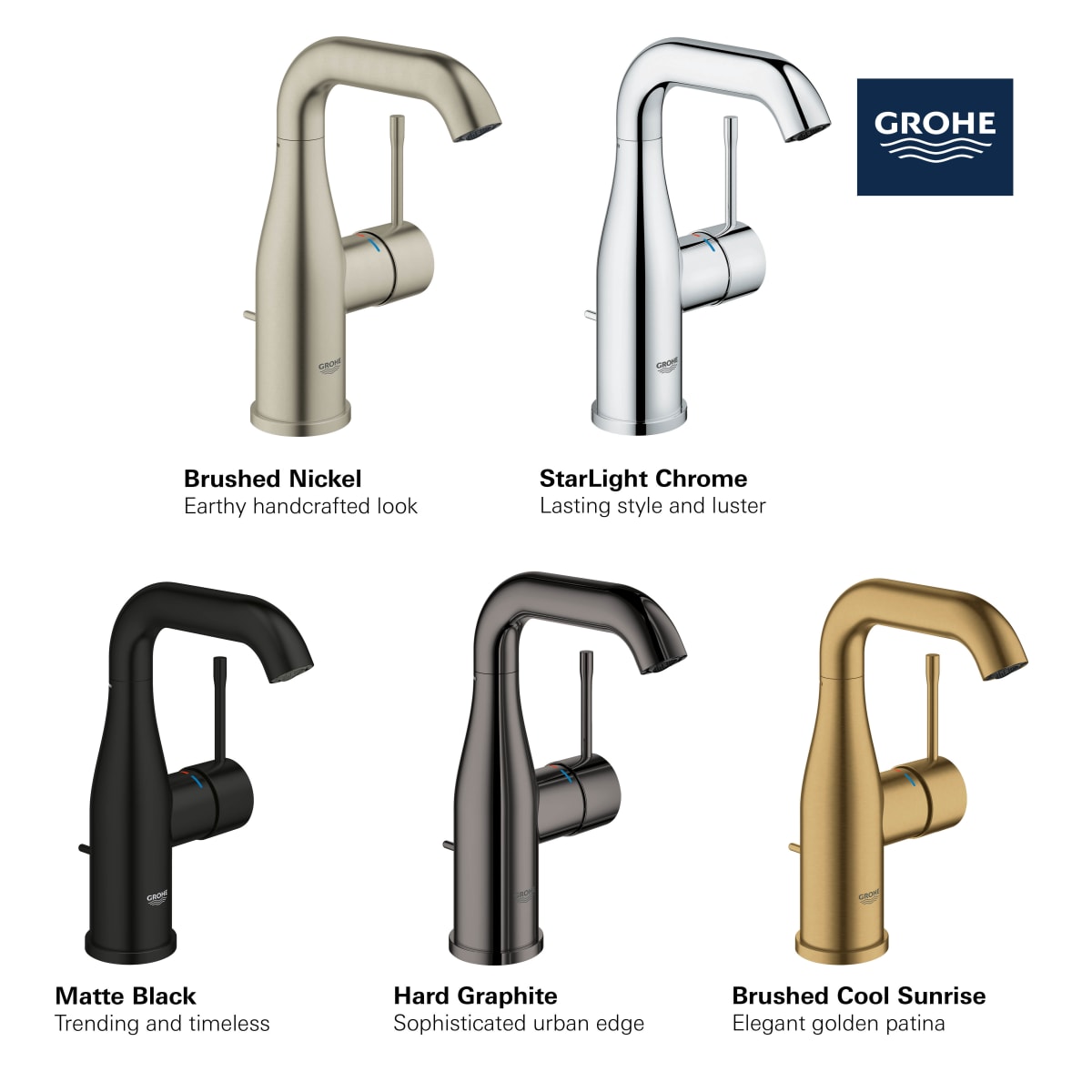GROHE Grohe 23485ENA Single Hole Single-Handle M-Size Bathroom Faucet 1.2 GPM