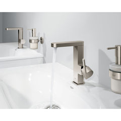 GROHE GROHE 23956EN3 Plus Single Handle Monoblock Bathroom Sink Faucet in Brushed Nickel