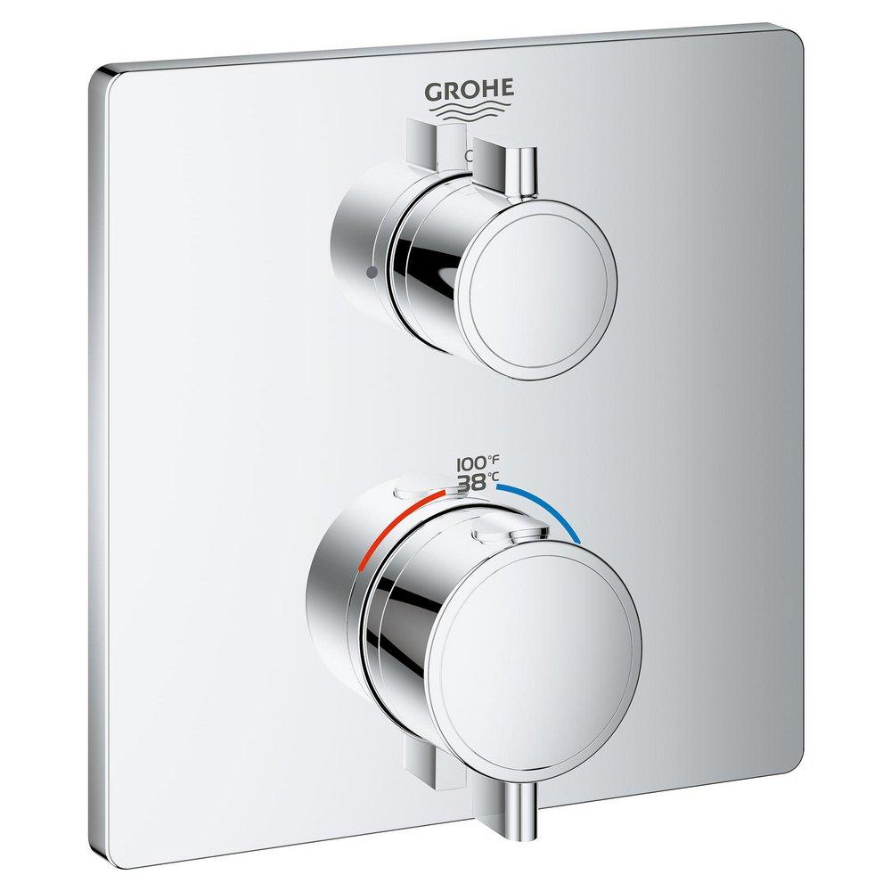 GROHE GROHE 24111000 Grohtherm Two Handle Thermostatic Valve Trim in StarLight Chrome