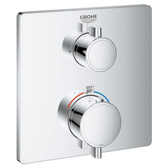 GROHE GROHE 24111000 Grohtherm Two Handle Thermostatic Valve Trim in StarLight Chrome