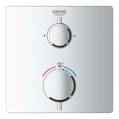 GROHE GROHE 24111000 Grohtherm Two Handle Thermostatic Valve Trim in StarLight Chrome