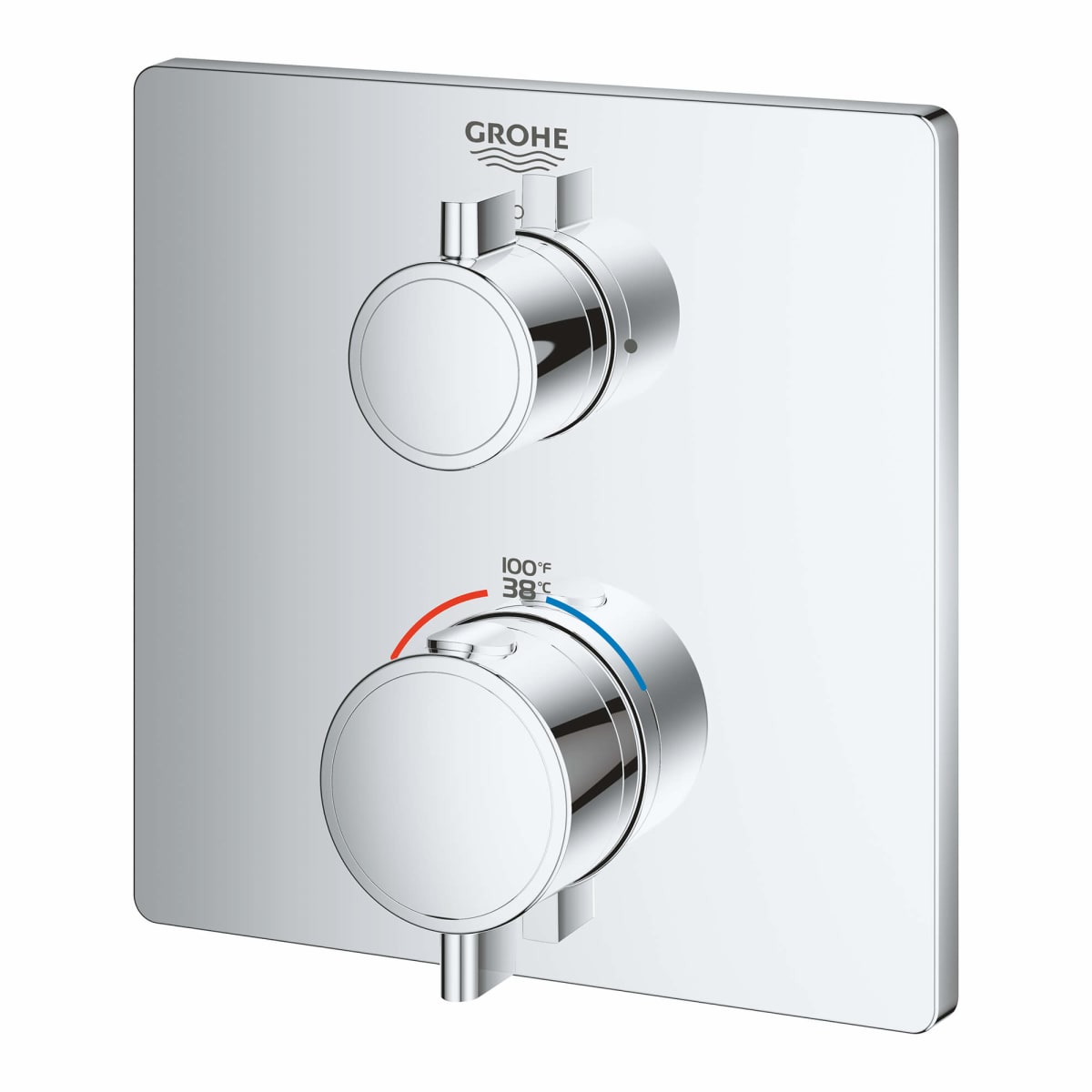 GROHE GROHE 24111000 Grohtherm Two Handle Thermostatic Valve Trim in StarLight Chrome