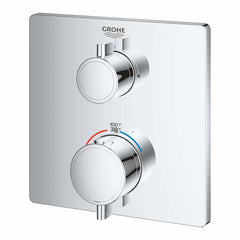 GROHE GROHE 24111000 Grohtherm Two Handle Thermostatic Valve Trim in StarLight Chrome