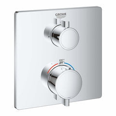 GROHE GROHE 24111000 Grohtherm Two Handle Thermostatic Valve Trim in StarLight Chrome