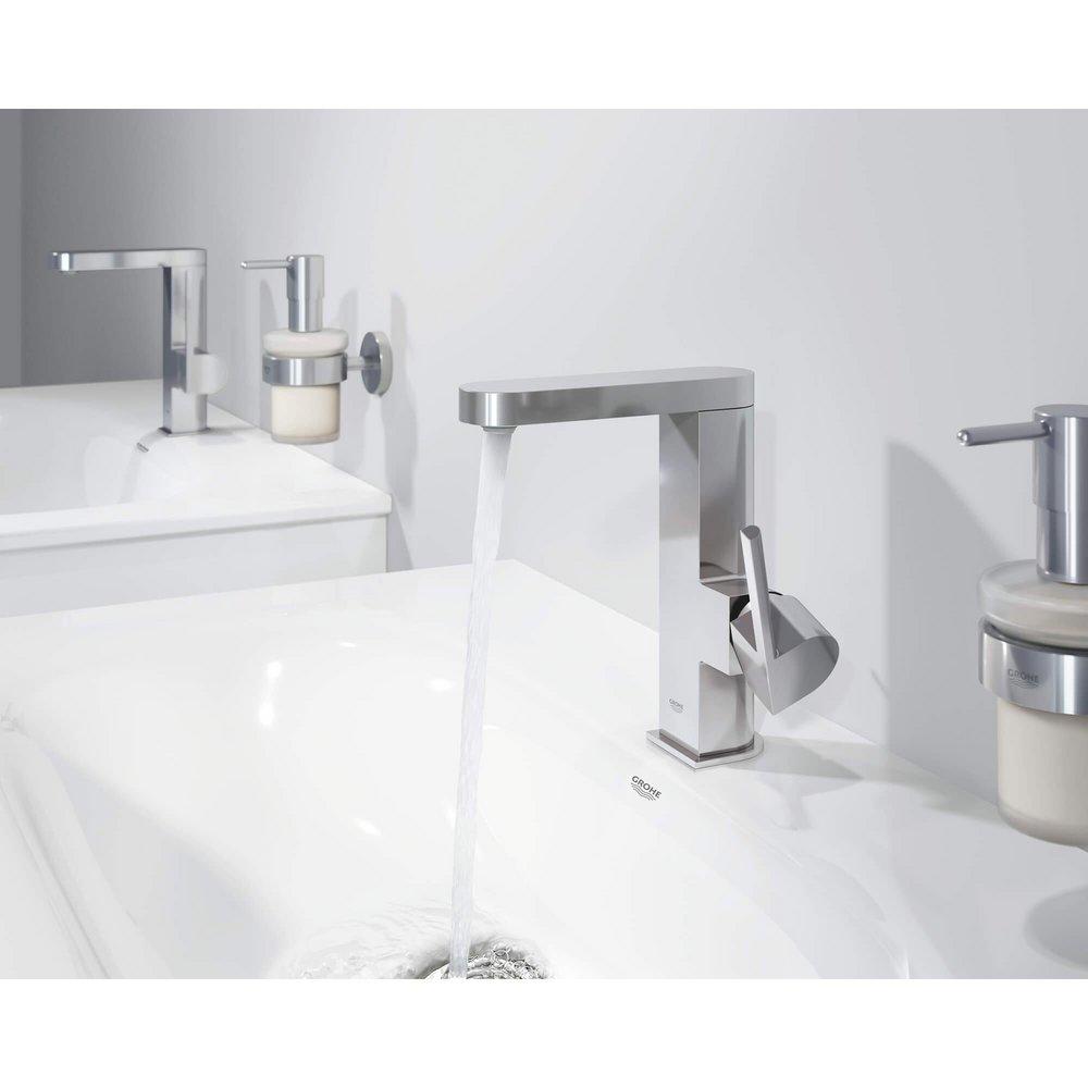 GROHE GROHE 23956003 Plus Single Handle Monoblock Bathroom Sink Faucet in StarLight® Chrome