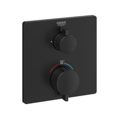 GROHE Grohe 241102430 Single Function 2-Handle Thermostatic Valve Trim in Matte Black