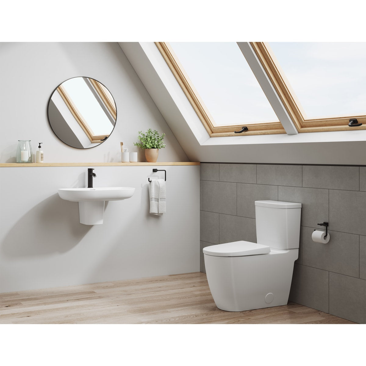 GROHE Grohe 235922431 Top-Handle Centerset Bathroom Faucet S-Size in Matte Black