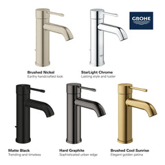 GROHE Grohe 235922431 Top-Handle Centerset Bathroom Faucet S-Size in Matte Black