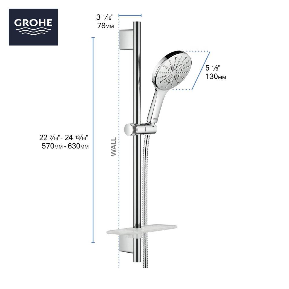 GROHE GROHE 26547000 Rainshower Single Function Hand Shower in Chrome