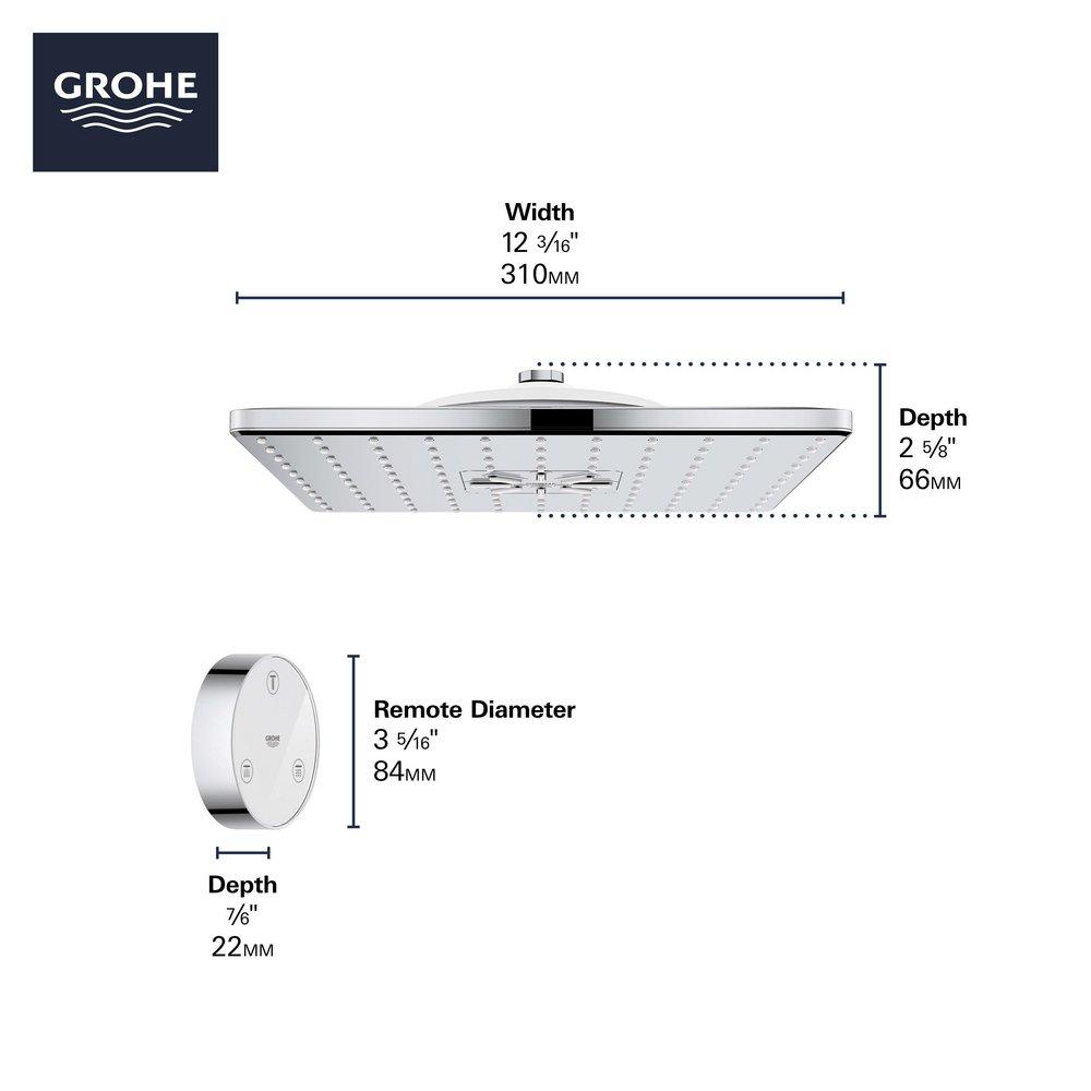GROHE GROHE 26645000 Rainshower Dual Function Showerhead in Chrome
