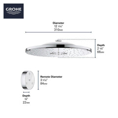 GROHE GROHE 26644000 Rainshower® Dual Function Showerhead in Chrome with Remote