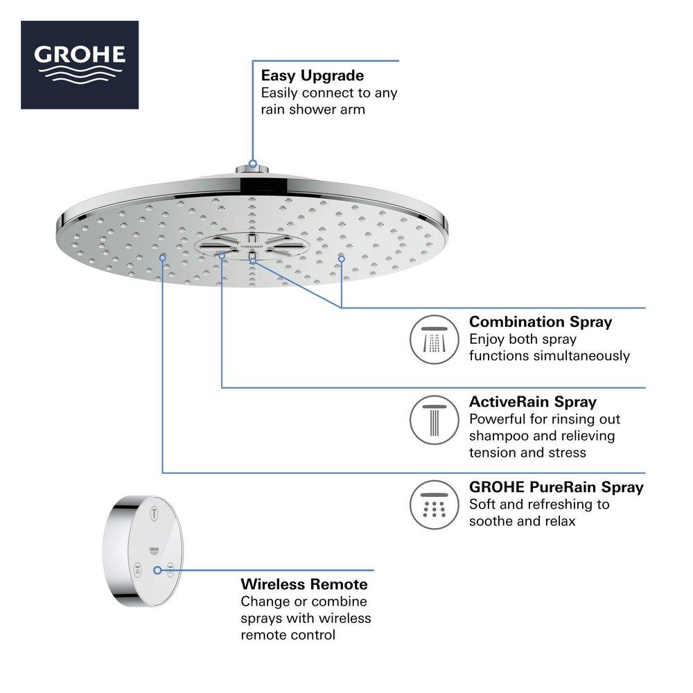 GROHE GROHE 26644000 Rainshower® Dual Function Showerhead in Chrome with Remote
