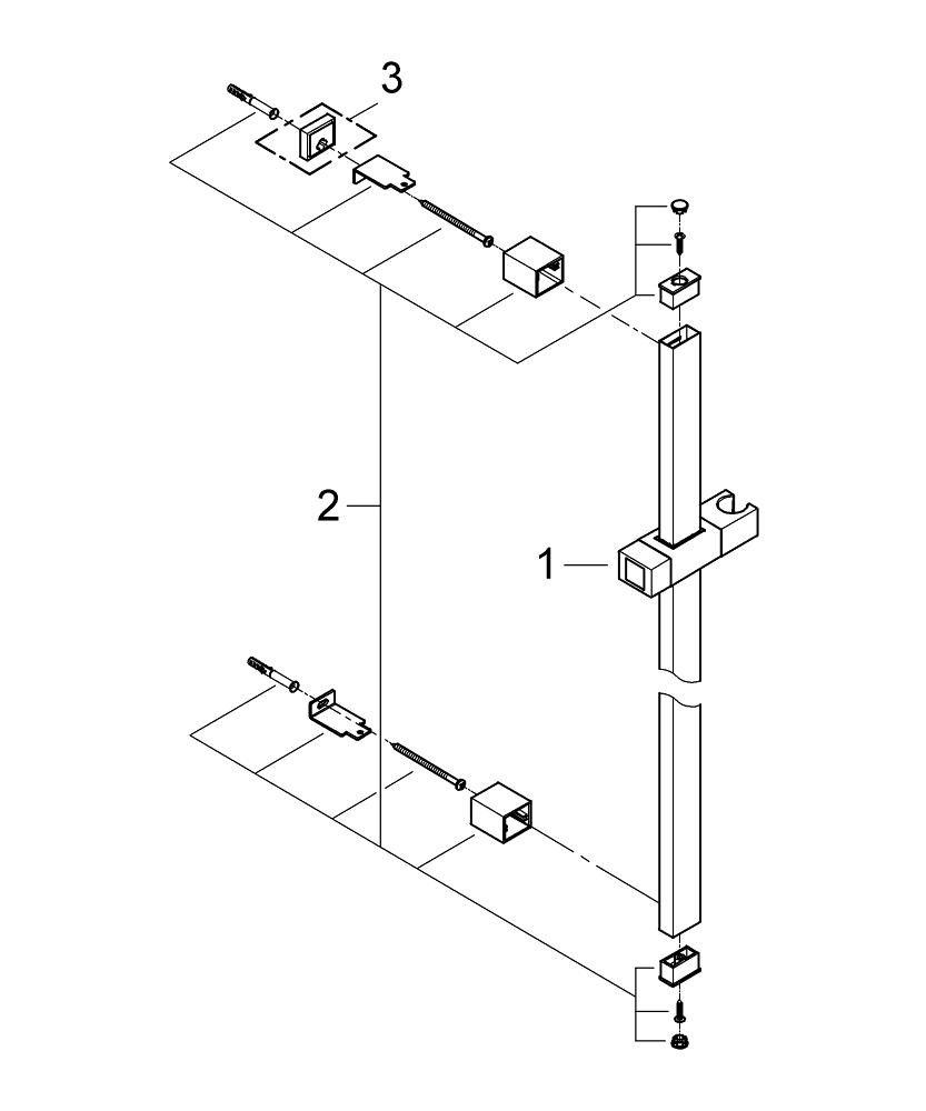 GROHE GROHE 27841000 Euphoria 900mm Shower Rail in Starlight Chrome
