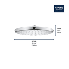 GROHE Grohe 26715EN0 250 Rain Shower Head, 1.75 GPM