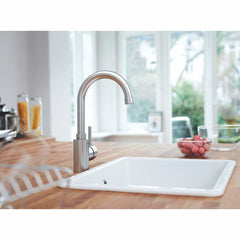 GROHE GROHE 31518DC0 Concetto Single Handle Bar Faucet 1.5 GPM SuperSteel Infinity