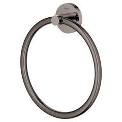 GROHE GROHE 40365A01 Essentials Round Closed Towel Ring in Hard Graphite