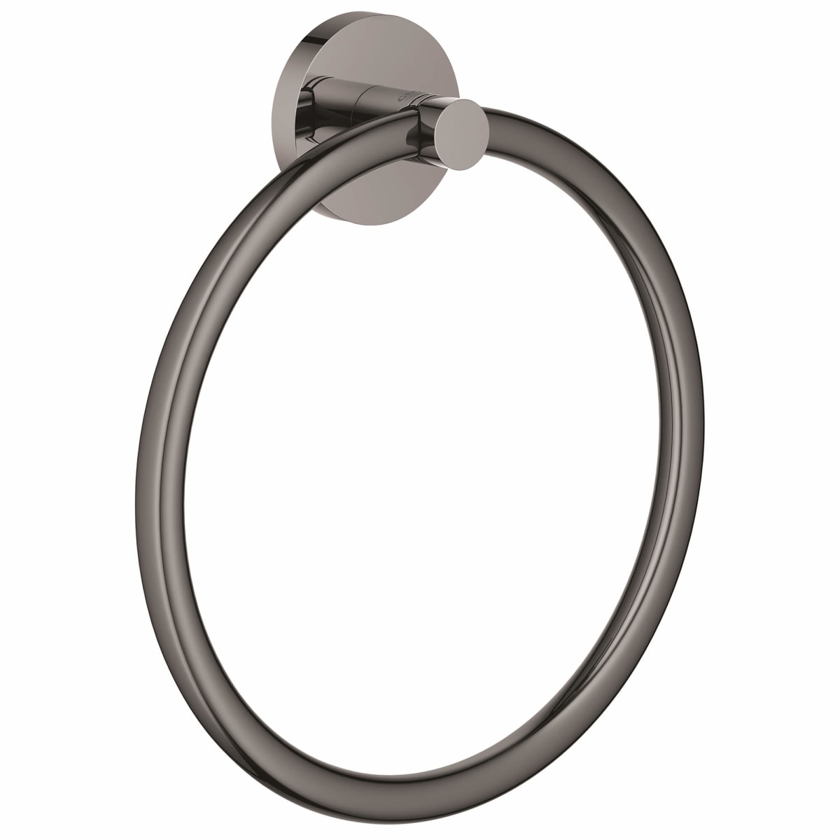 GROHE GROHE 40365A01 Essentials Round Closed Towel Ring in Hard Graphite