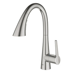 GROHE Grohe 30368DC2 Zedra Single Handle Pull Down Bar Faucet in SuperSteel Infinity