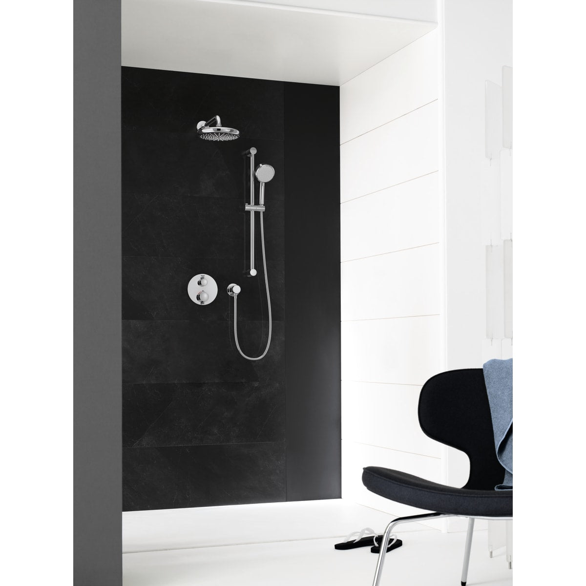GROHE GROHE 34745000 Grohtherm Two Handle Single Shower System in Chrome