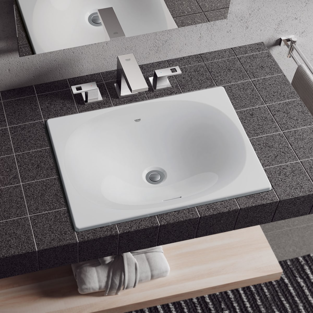 GROHE Grohe 39660000 Under Counter 21 Bathroom Sink in Grohe Alpine White