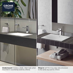 GROHE Grohe 39660000 Under Counter 21 Bathroom Sink in Grohe Alpine White