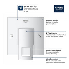 GROHE Grohe 29218001 2-Way Diverter Trim in Chrome