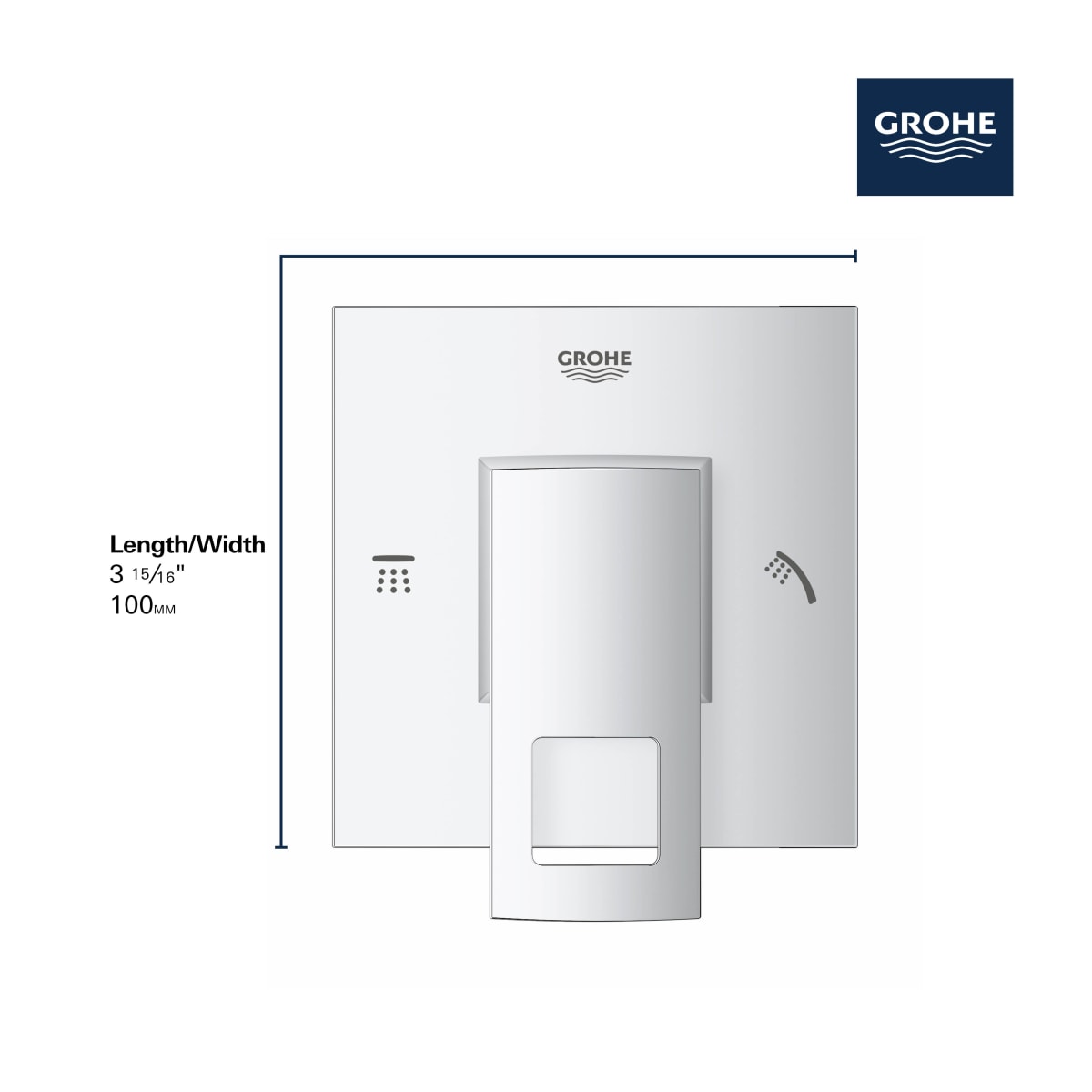 GROHE Grohe 29218001 2-Way Diverter Trim in Chrome