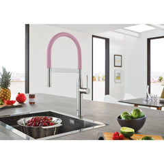 GROHE GROHE 30295DC0 Essence Professional Single Handle Pull Down Kitchen Faucet in SuperSteel Infinity