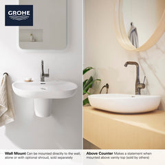 GROHE Grohe 39669000 Wall Mount 27 Bathroom Sink 1-Hole in GROHE ALPINE WHITE