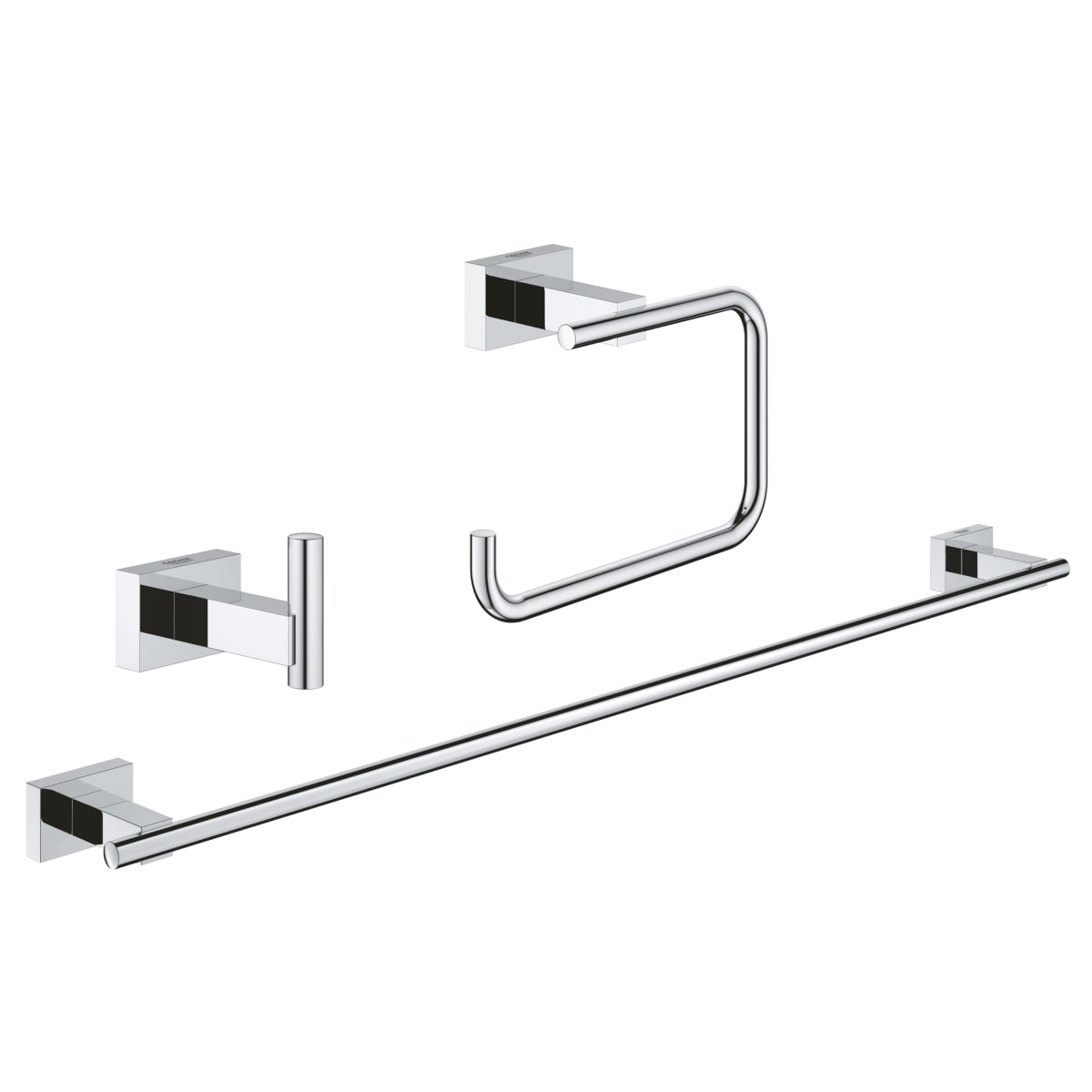 GROHE GROHE 40777001 Essentials Cube Bathroom Accessory Set in Polished Chrome