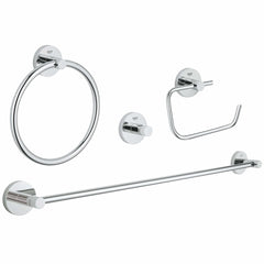 GROHE GROHE 40823001 Essentials 4-in-1 Bathroom Accessories Set in Starlight Polished Chrome