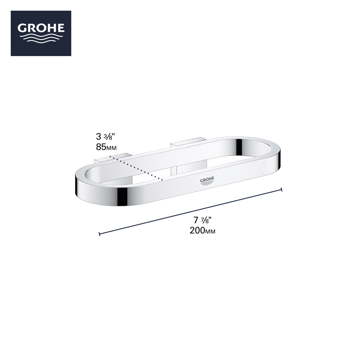 GROHE Grohe 41035000 Towel Ring in Grohe Chrome