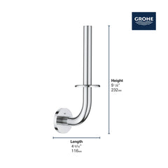 GROHE GROHE 40385EN1 Essentials Concealed, Vertical and Wall Toilet Tissue Holder in Nickel Tones